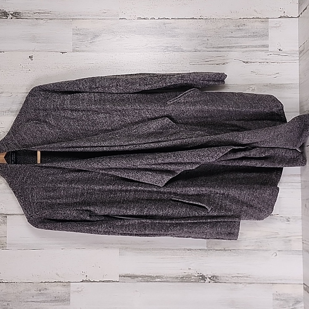 Barefoot Dreams cozychic lite gray waterfall open cardigan sweater Size Sm Med